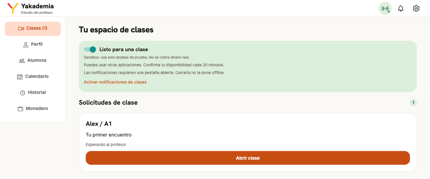 Disponibilidad y solicitudes
