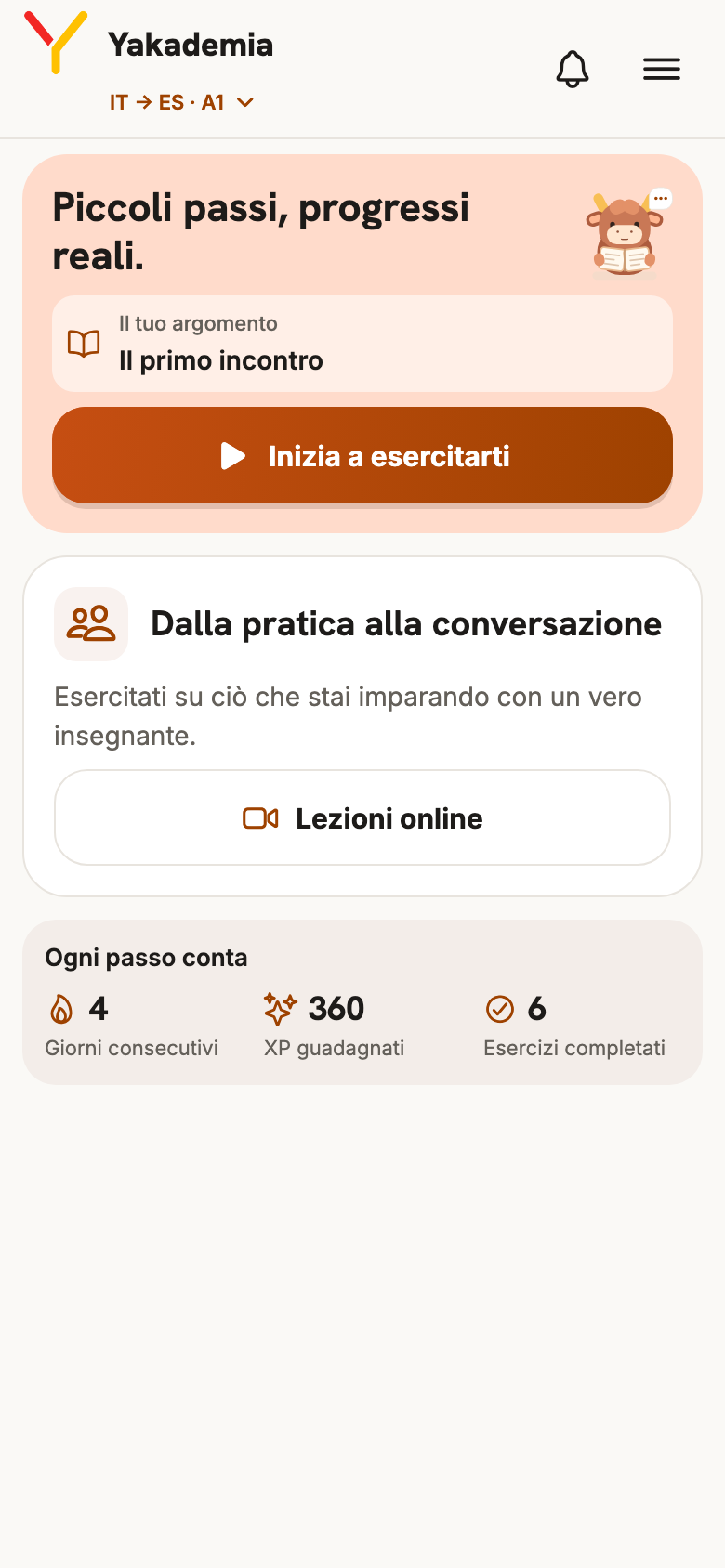 Il tuo piano quotidiano